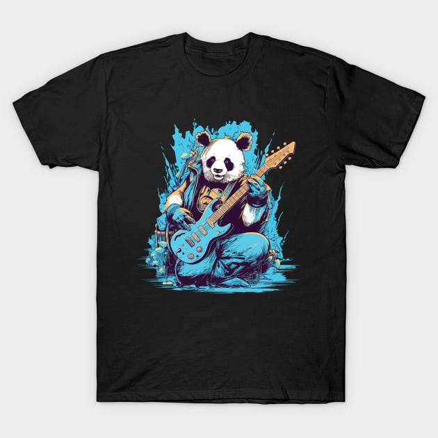 Panda Rockstar T-Shirt by TVEX19